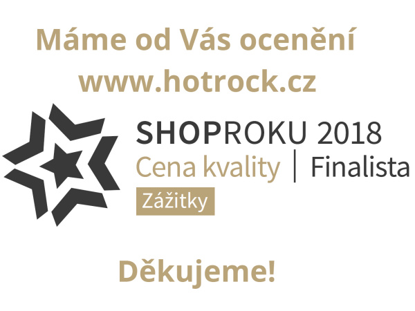 Hotrock.cz je finalistou ShopRoku 2018 v kategorii Zážitky