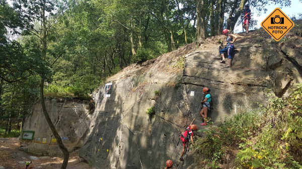 Via ferrata Poustevna je ideální pro malé děti