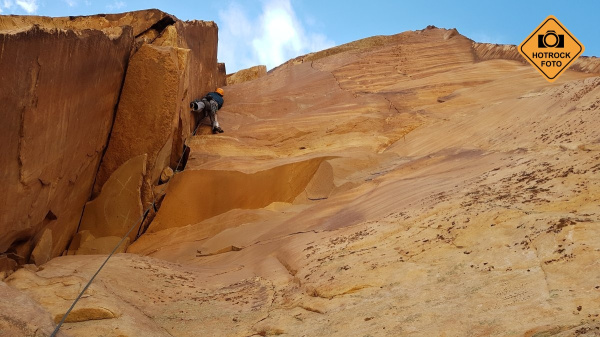Krásný kout v cestě cestu Triassic Sands 5.10b. Foto: HOTROCK.cz